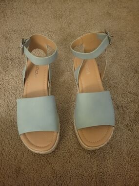 Soda Pale Blue Ankle-Strap Espadrille Sandals